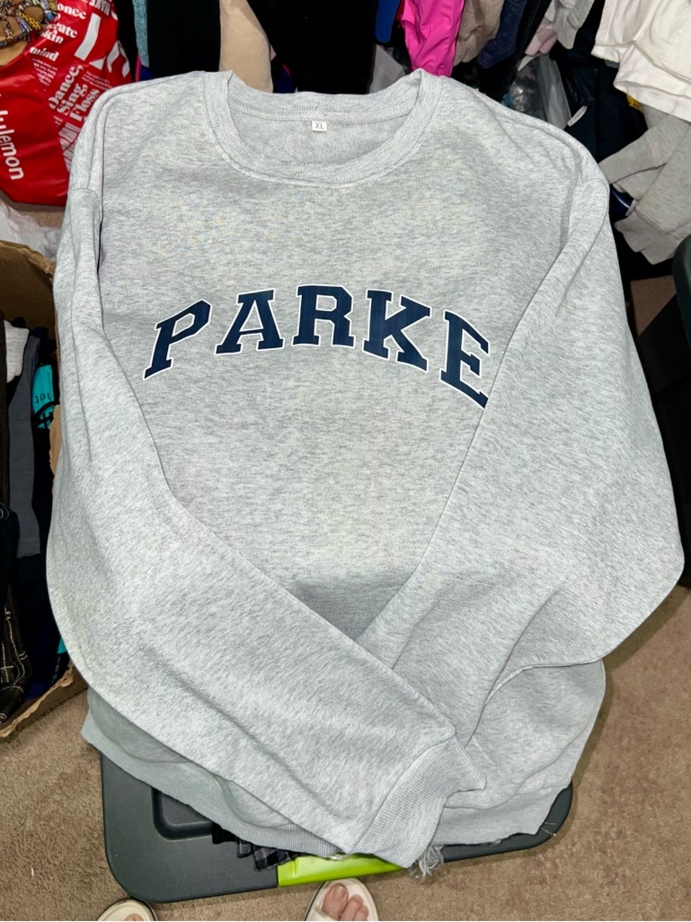 Gray & Navy Blue (Custom Made) PARKE Sweatshirt